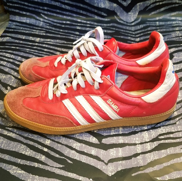 adidas samba red suede